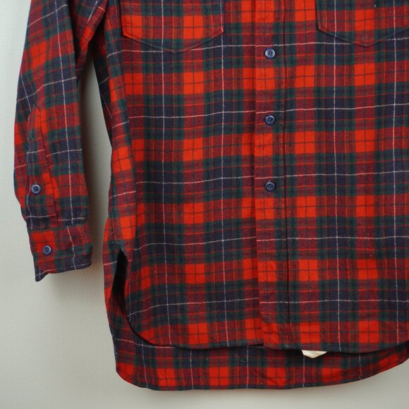 Pendleton Wool Shirt Button Up Red Green Blue Plaid Size 15.5 - Picture 3 of 8